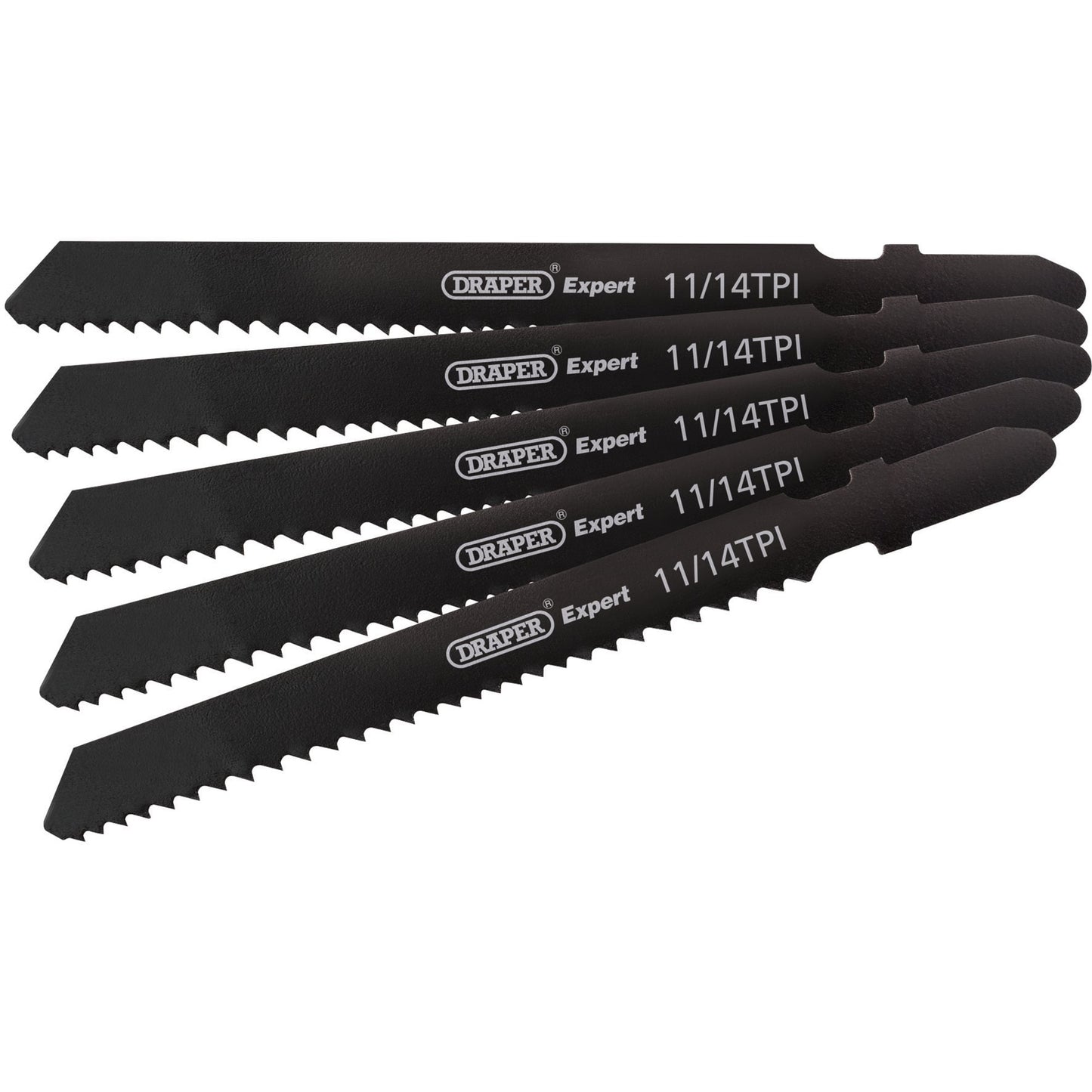 Draper DT118B Jigsaw Blade Set 92mm 5 Piece Bayonet fitting 11/14TPI 81730