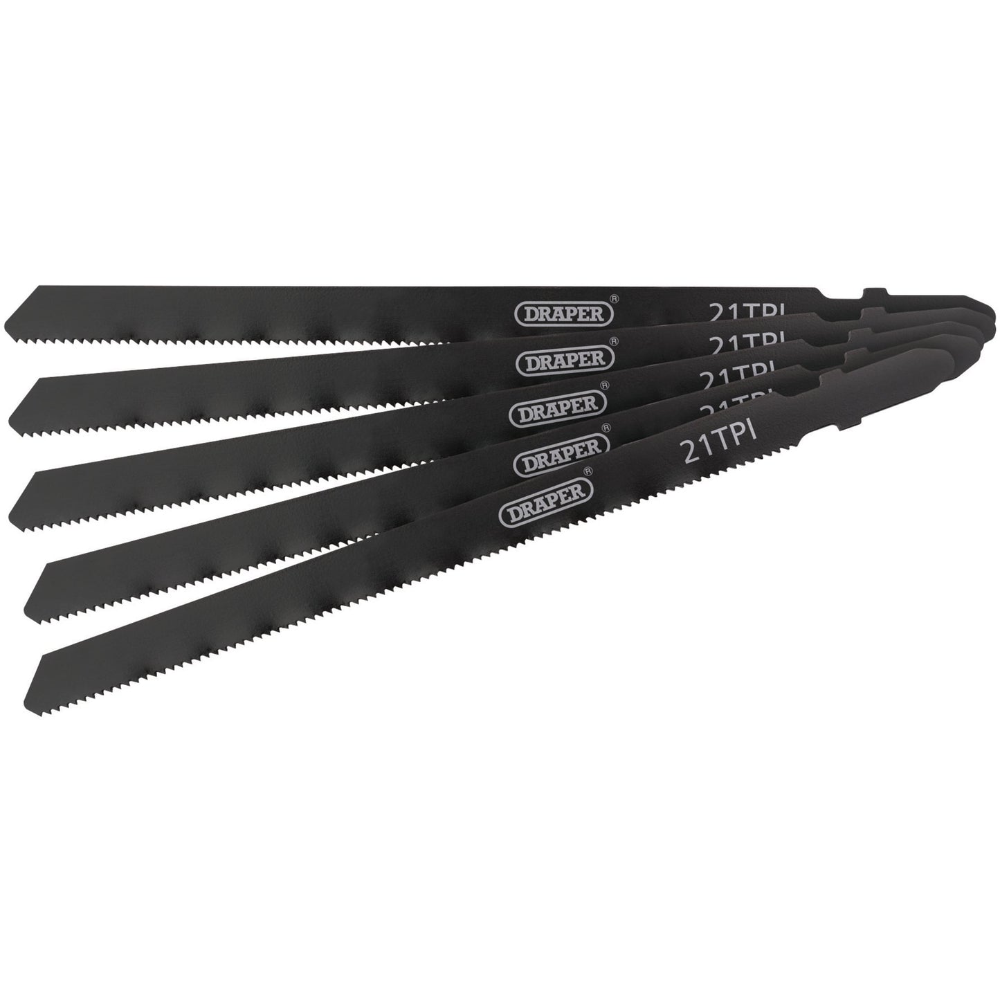 Draper DT318A Jigsaw Blade Set 130mm 5 Piece Bayonet fitting 21TPI 81732