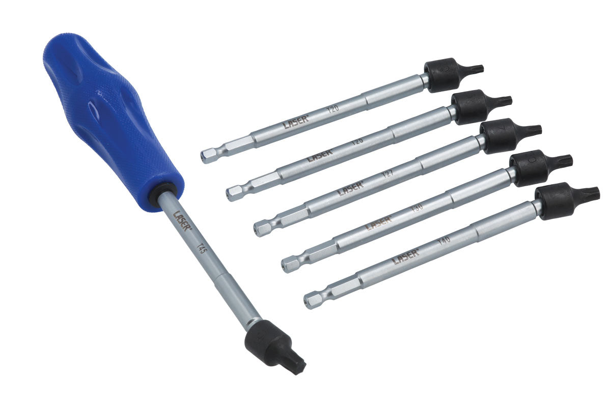Laser Tools Universal Joint Hex Bit Set 6pc 8218
