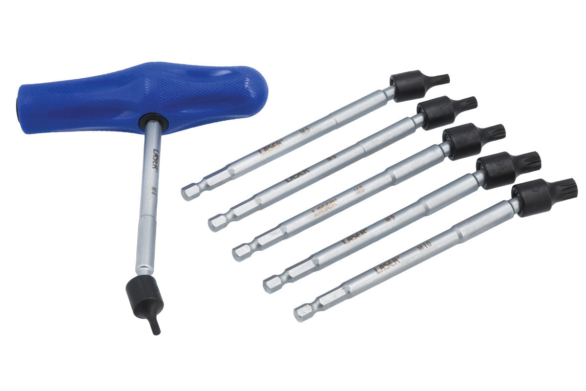 Laser Tools Universal Joint Spline Bit Set 6pc 8225