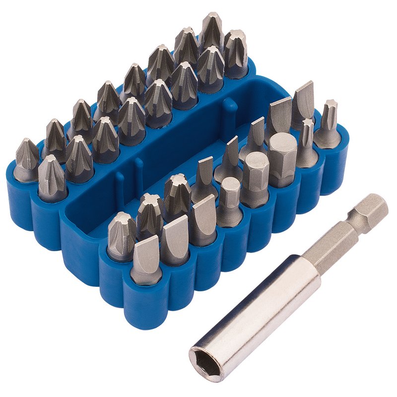 Draper 1/4" Screwdriver and Magnetic Bit Holder Set 33 Piece 82386