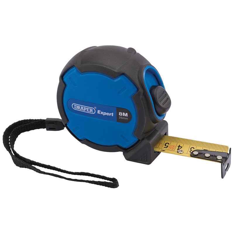 Draper Expert Soft Grip Measuring Tape, 8m/26ft x 25mm - Discontinued