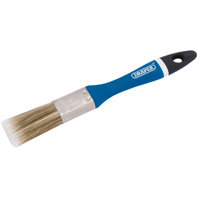 Draper Soft Grip Handle Paint Brush 25mm 1" Synthetic Bristles 82490