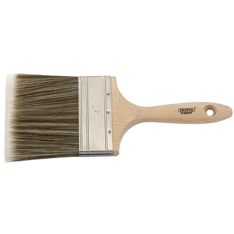 Draper Paint Brush 100mm Technofil filament hardwood handle 82508