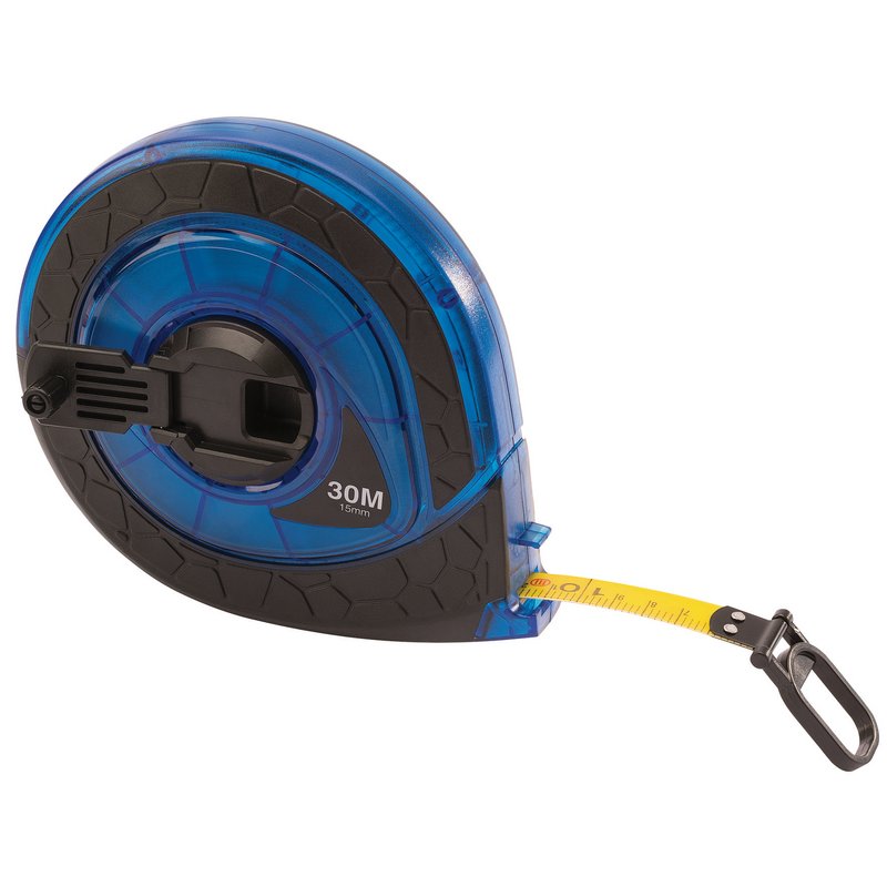 Draper Fibreglass Measuring Tape 30m/100ft x 15mm Flush Winding Handle 82683
