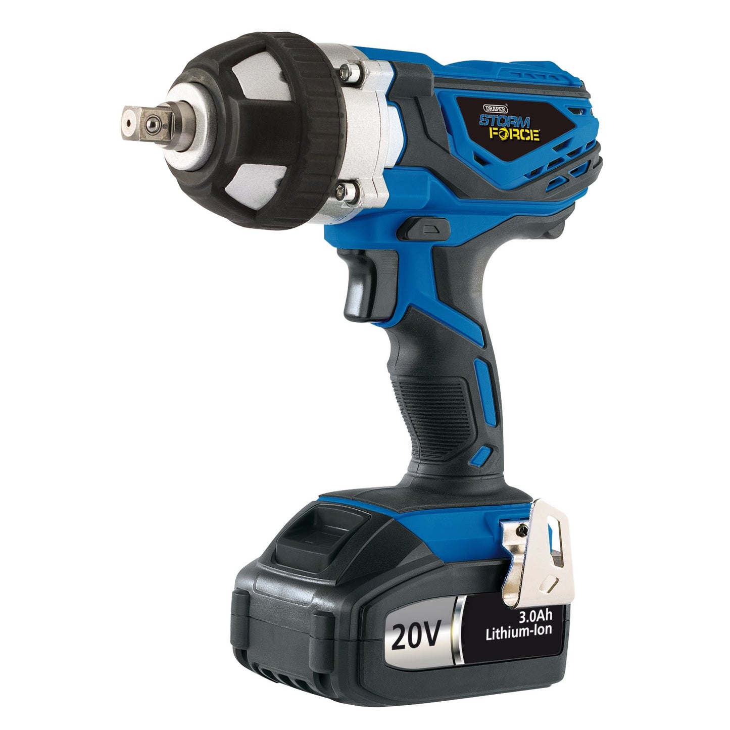 Draper Storm Force® 20V Impact Wrench, 1/2" Sq. Dr., 400Nm, 2 x 3.0Ah Batteries