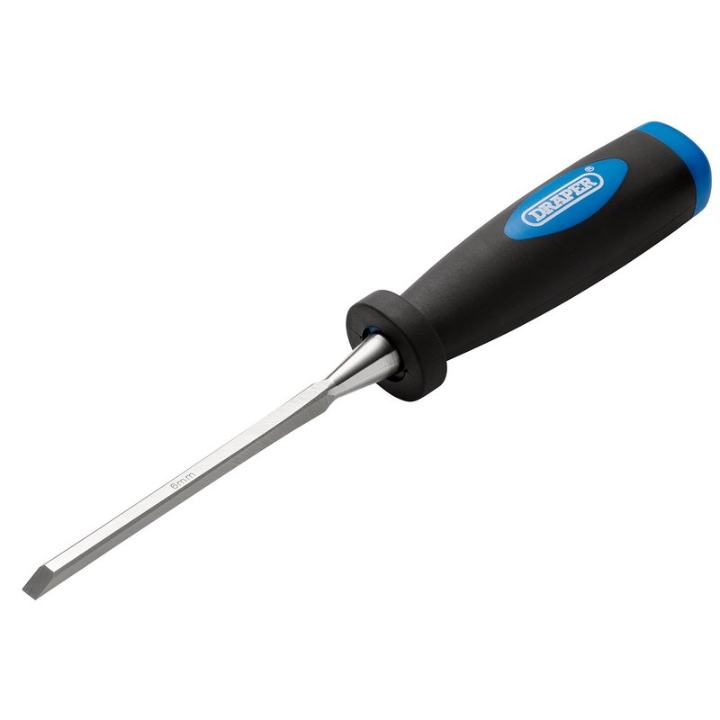 Draper Bevel Edge Wood Chisel 6mm Impact Resistant Polypropylene Handles 83277