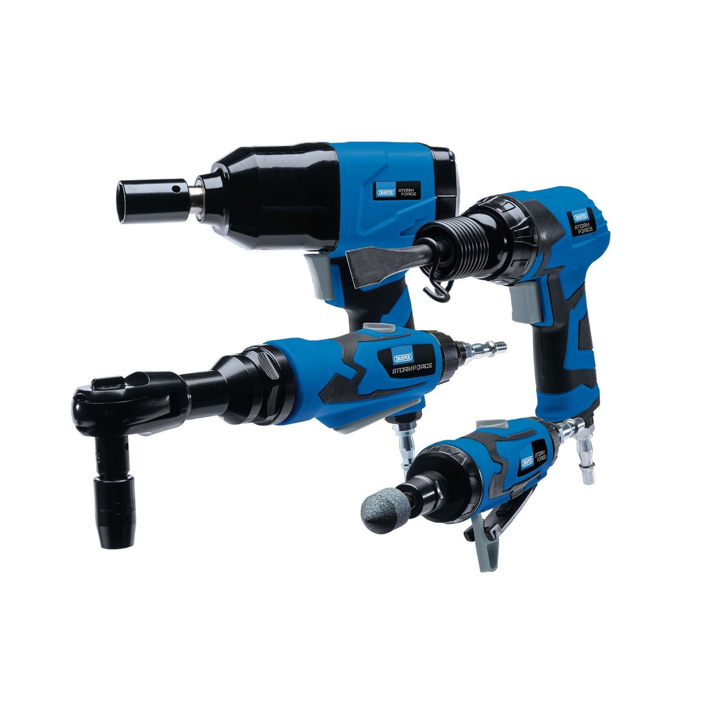 Draper Air Tool Kit 68 Pc Impact Wrench Air Ratchet Air Chisel Die Grinder 83431