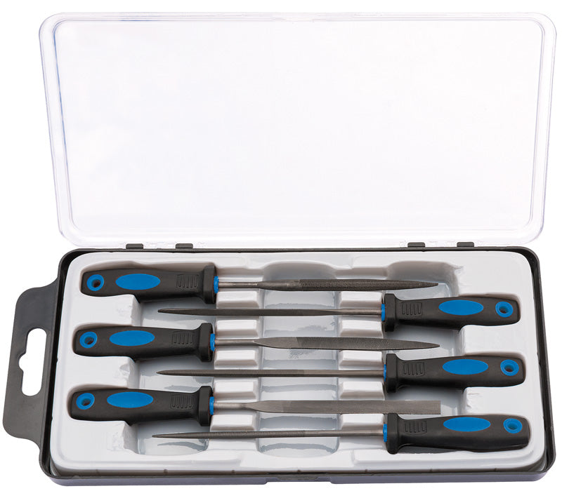 Draper Soft Grip Needle File Set 150mm 6 Pc Hardened Carbon chrome steel 83480
