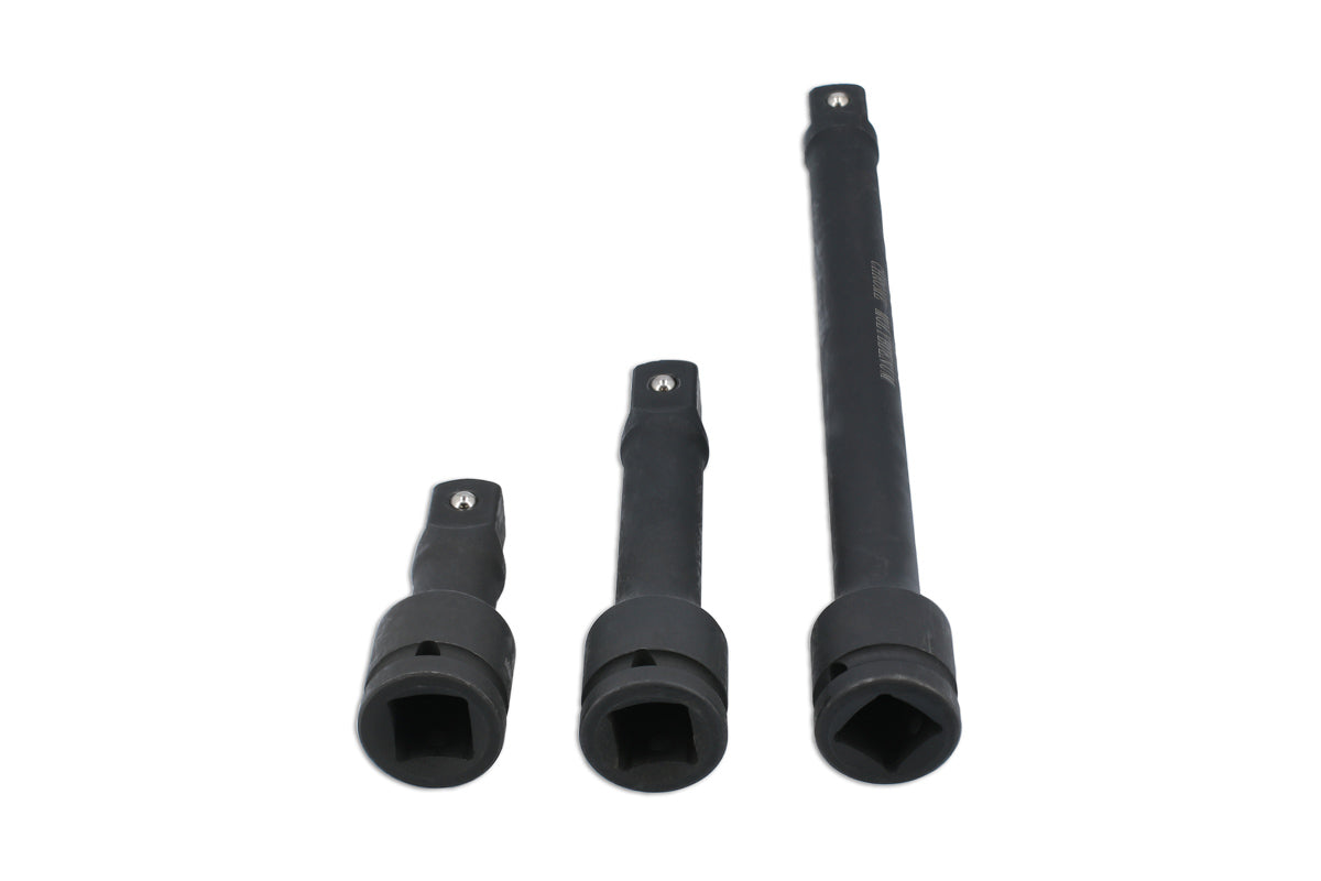 Laser Tools Impact Extension Bar Set 3/4"D Lengths 100, 150 and 300mm 8365
