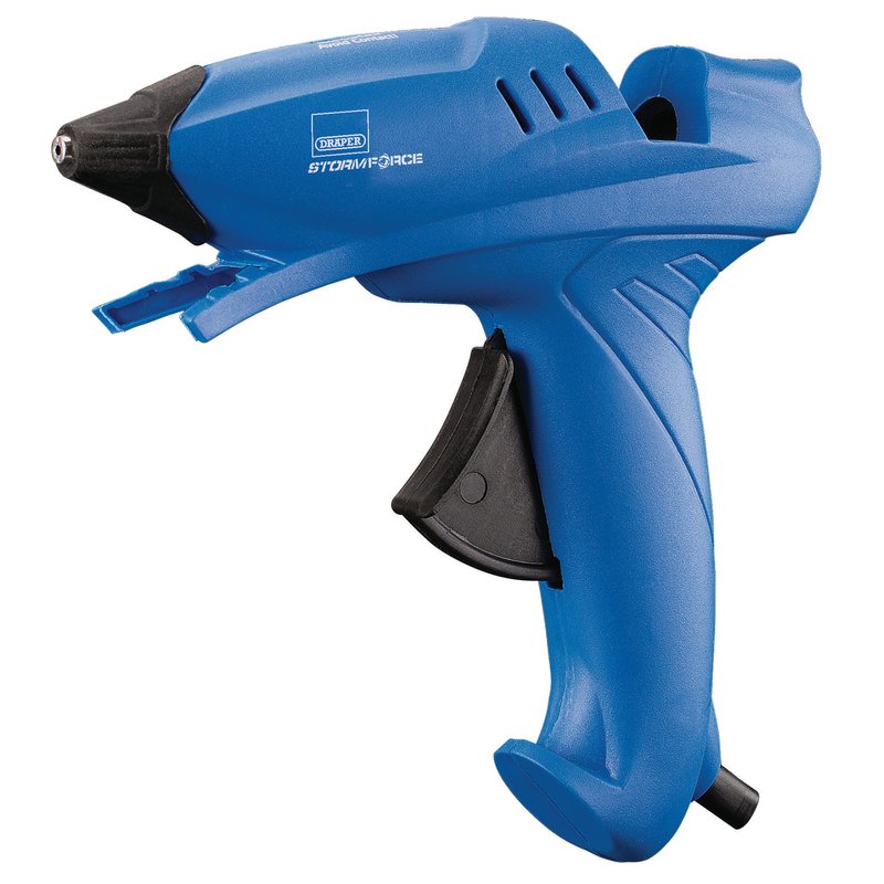 Draper Storm Force Glue Gun 240V 100W 6 x Glue Sticks Trigger Feed 83660