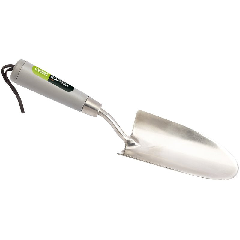Draper Stainless Steel Hand Trowel Plastic Handle With Leather Wrist Strap 83767
