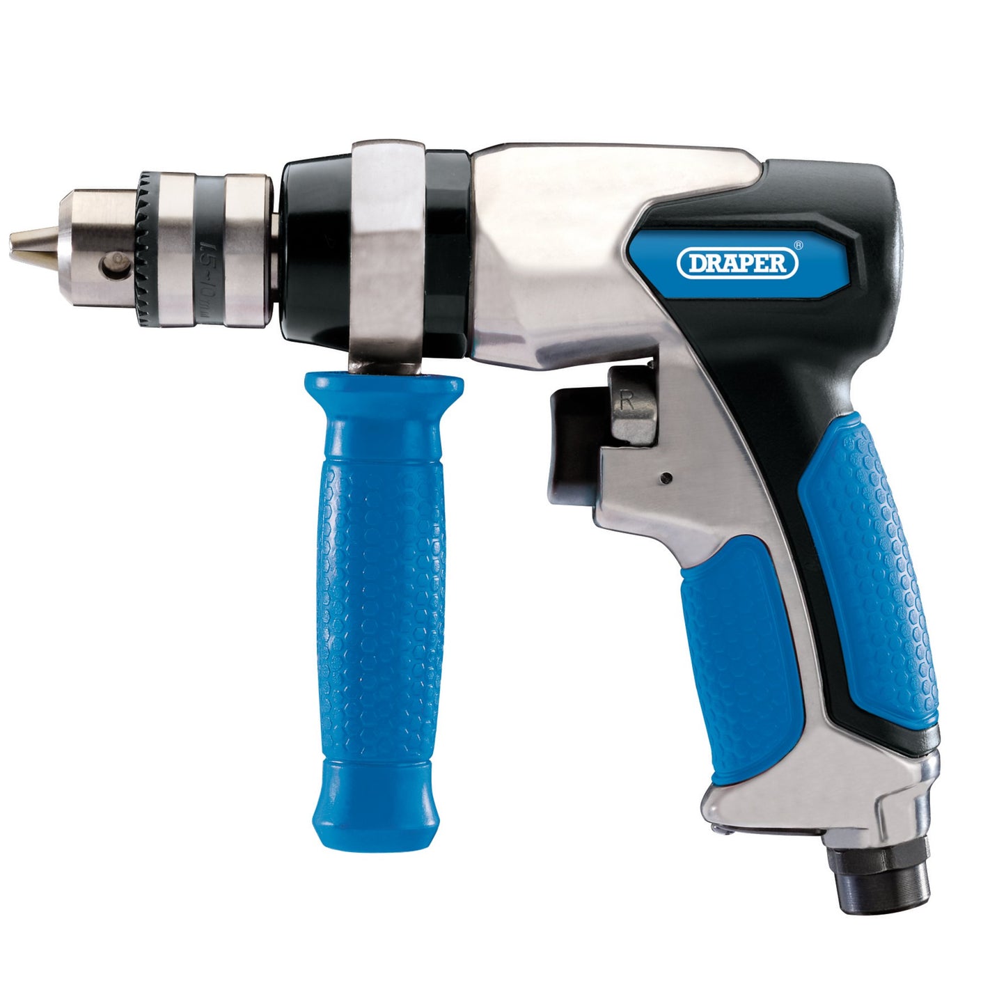 Draper Reversible Air Drill 10mm Keyed Chuck Grip And Auxiliary Handle 83961