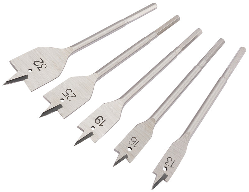 Draper Flat Wood Drill Bit Set 13 - 32mm 5 Piece In A Plastic Wallet 84451
