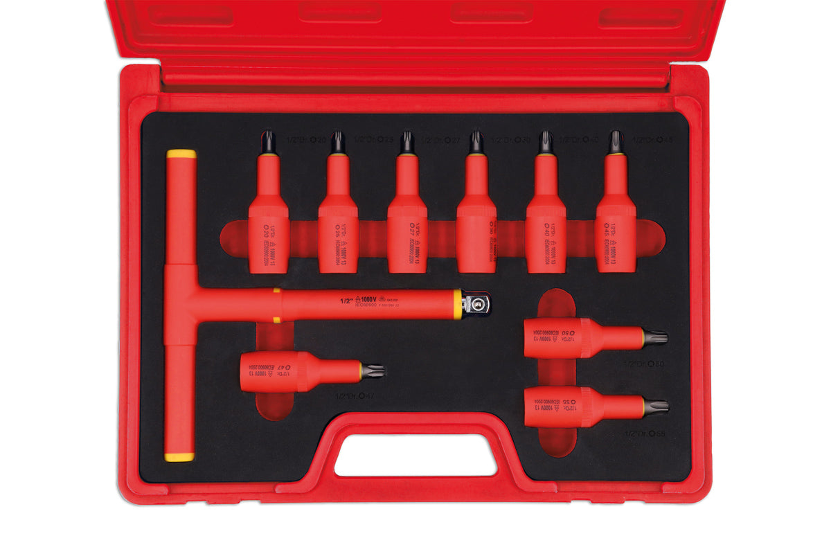 Laser Tools Insulated Star Bit Set 1/2"D 10pc 8560
