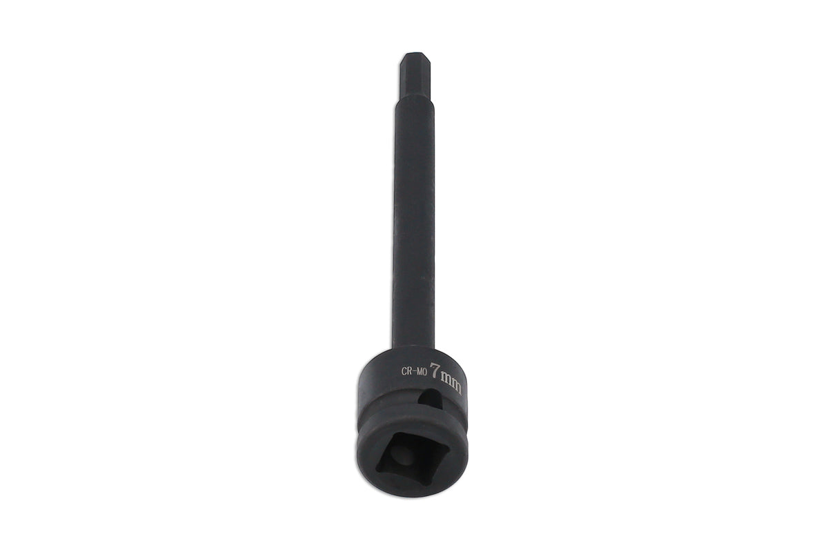 Laser Tools Extra Long Impact Hex Bit 1/2"D 7mm 8583