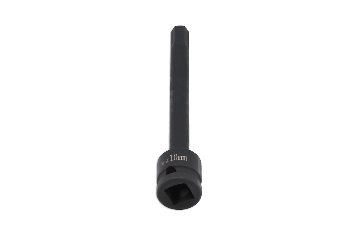 Laser Tools Extra Long Impact Hex Bit 1/2"D 10mm 8585