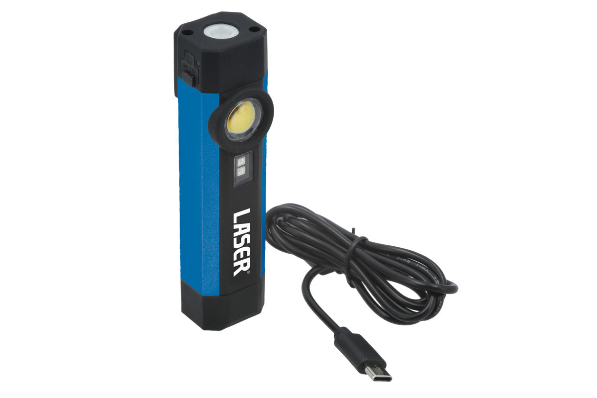 Laser Tools Aluminium Rechargeable Mini Pocket Light with UV 8598