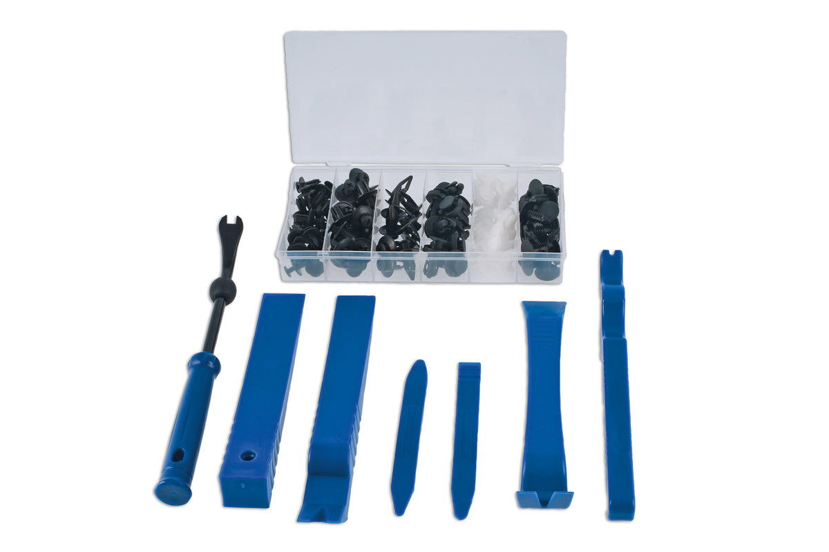 Laser Tools Vehicle Trim Tool Kit 107pc Internal & External Tools & Clips 8731