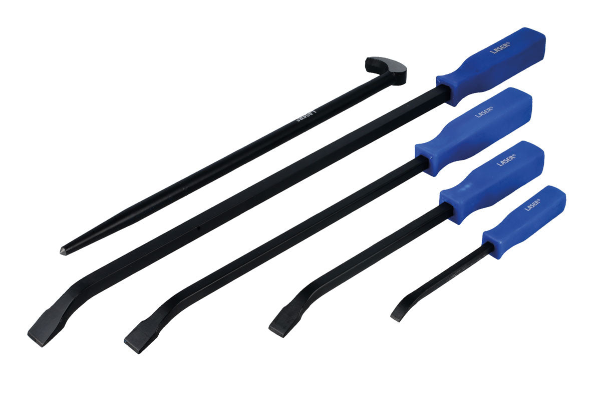 Laser Tools Pry Bar And Heel Bar Set 5pc Comfort Grip Handles EVA Foam Tray 8759