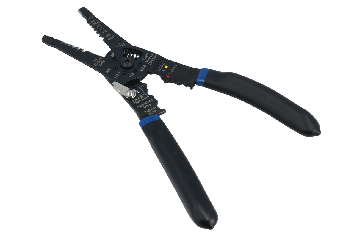 Laser Tools Multi-Purpose Wire Stripper Crimper Cutter Spring Loaded Handle 8785