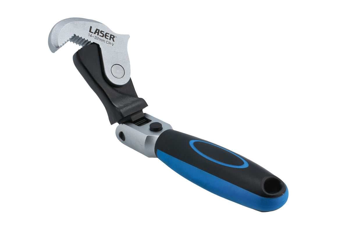 Laser Tools Flexi Head Adjustable Wrench 14 - 32mm Serrated Teeth 8826