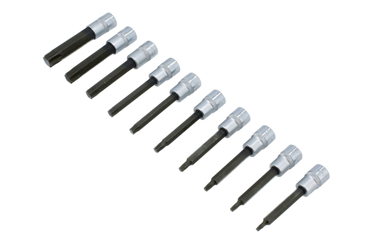 Laser Tools Long Torx Star Bit Socket Set 3/8"D 10pc 92mm Long 8855