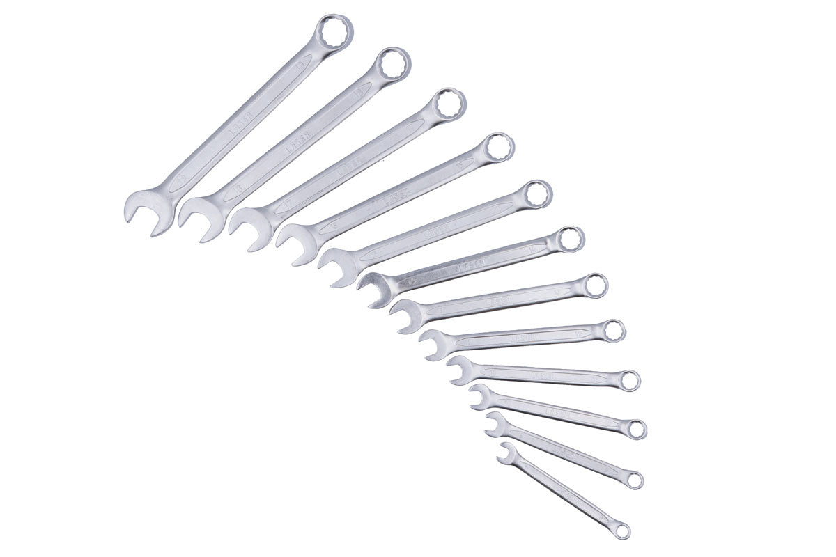 Laser Tools Metric Combination Spanner Set 12pc Bi-Hex 8 to 19mm 8886
