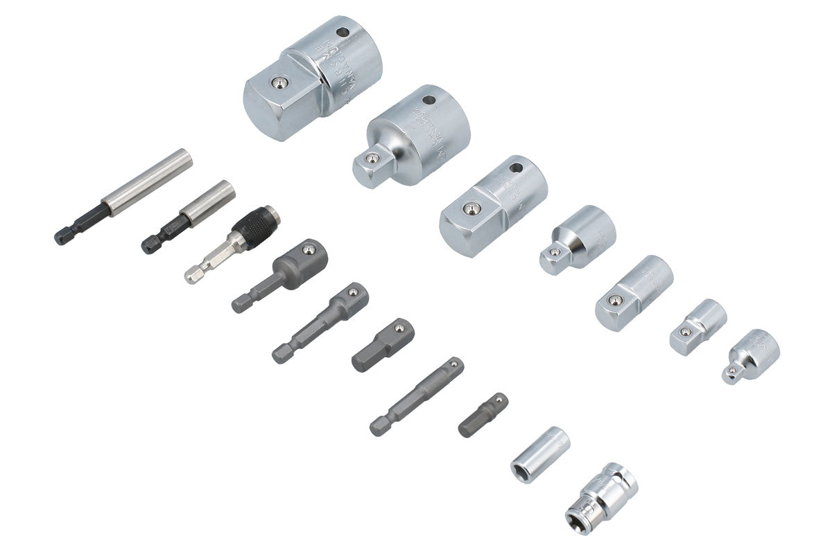 Laser Tools Adaptor Converter Bit Driver Set 17pc For Cordless Drills etc 8887