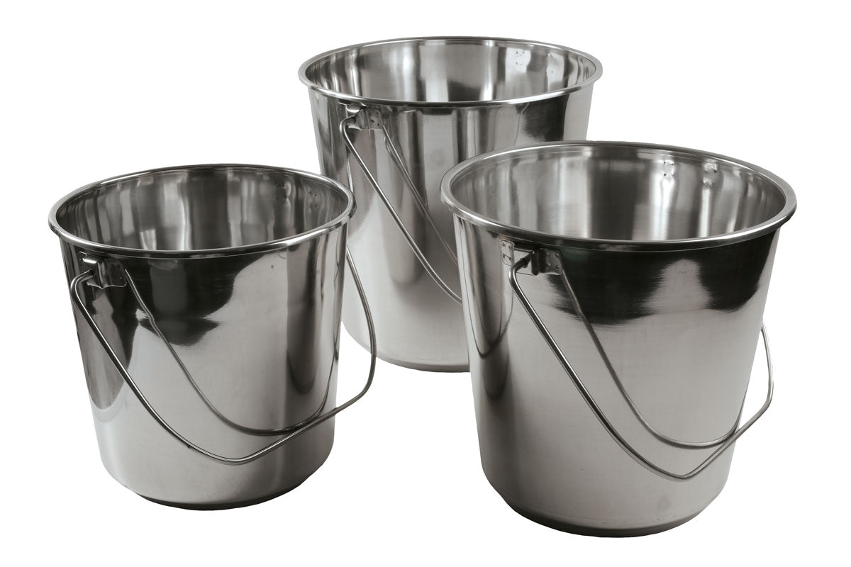 Laser Tools Stainless Steel Bucket Set 3pc 8 12 & 16Litre 8906