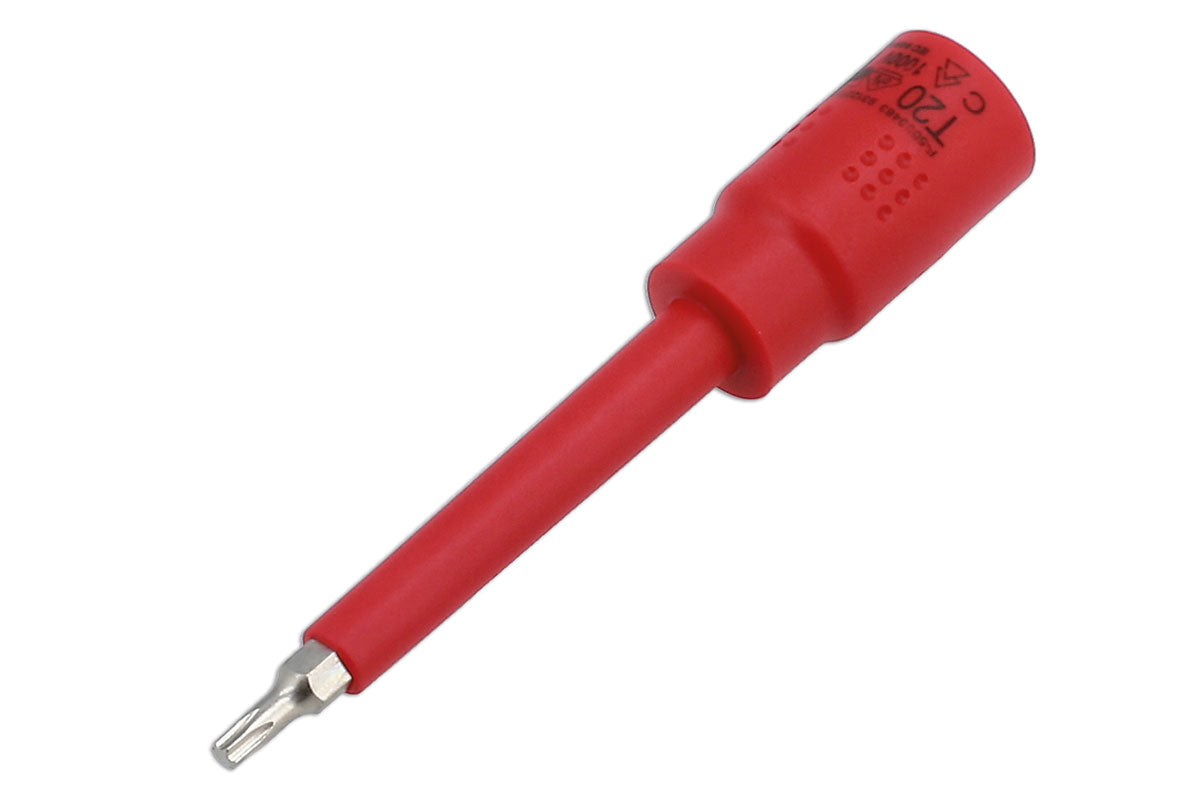 Laser Tools 3/8"D T20 Insulated Extra Long Torx Star Bit Socket 8918