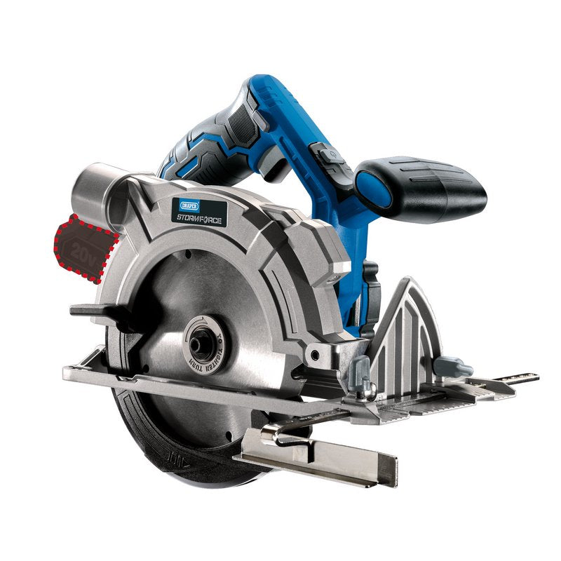 Draper Storm Force 20V Circular Saw Sold Bare Blade 165mm Speed 4200rpm 89451