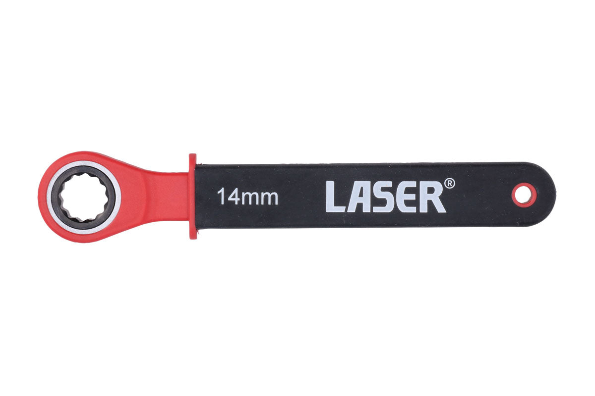 Laser Tools VDE Ratchet Spanner 14mm Bi-Hex 120 Teeth 1000V AC 8952