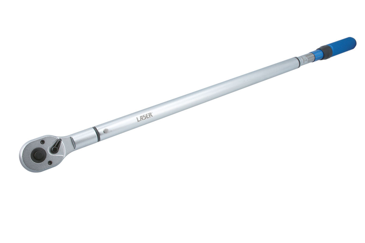 Laser Tools Ratcheting Torque Wrench 3/4"D 100-600Nm 24 Teeth 1012mm Long 8957