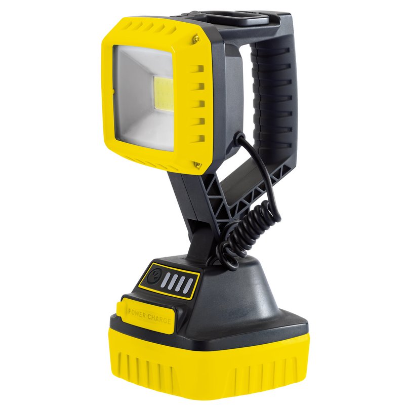 Draper COB LED Rechargeable Worklight 10W 1,000 Lumens Yellow 2 x 2.2Ah 90049