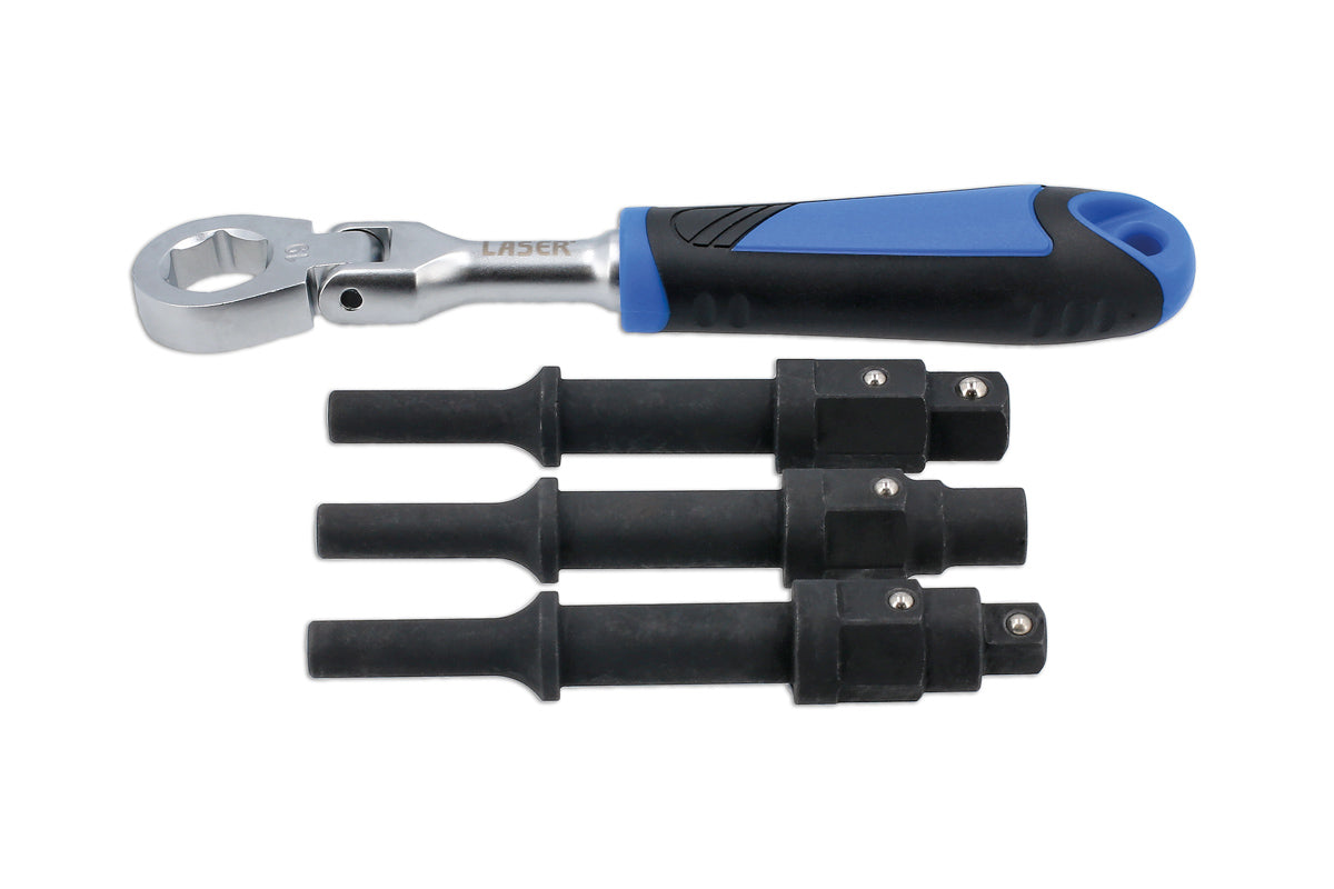 Laser Tools Impact Driver Bit Square Drive Wrench Set 4pc 3/8"D 1/2"D 5/16" 9009