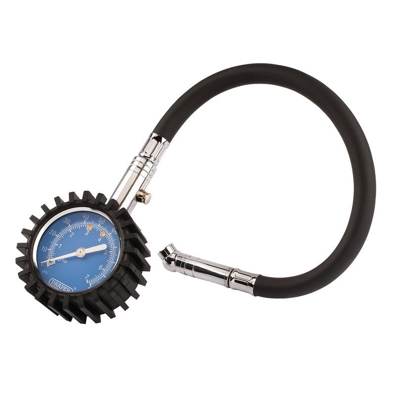 Draper Tyre Pressure Gauge, 0 - 100psi, 0 - 7 bar