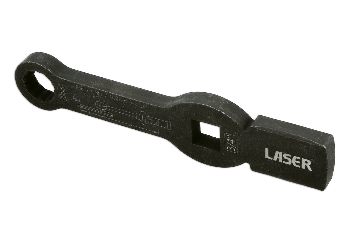 Laser Tools HGV Brake Caliper Wrench 20mm Bi-Hex 3"D Two Striking Faces 9141