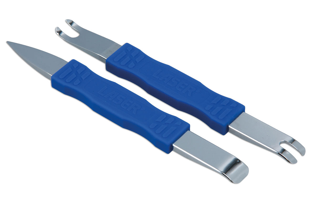 Laser Tools Double Ended Trim Clip Set - 2pc 9182