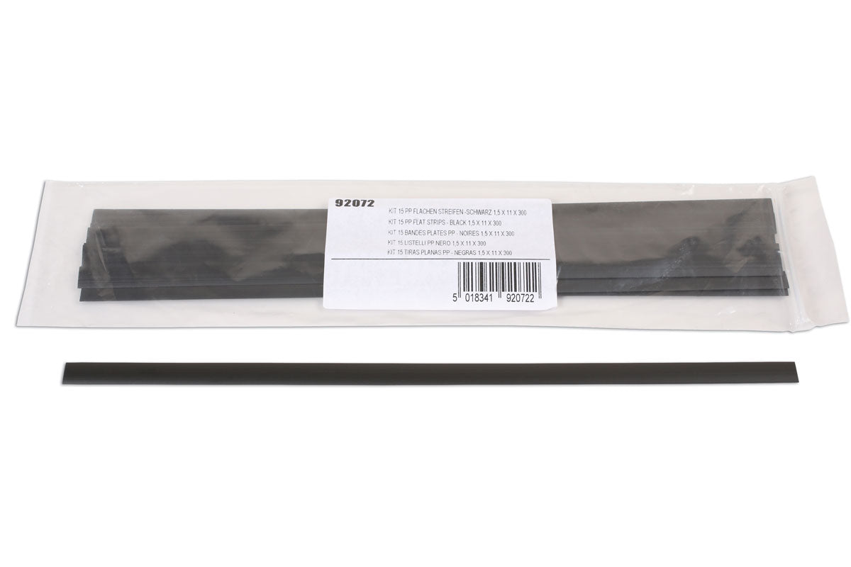 Power-TEC PP Flat Black Strips 11mm 15pc 92072