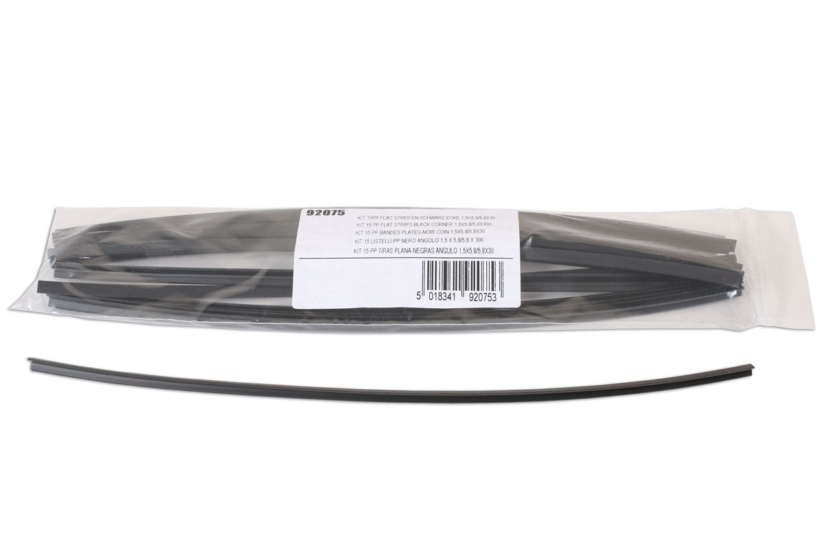 Power-TEC Black PP Corner for Plastic Repair 15pc 92075