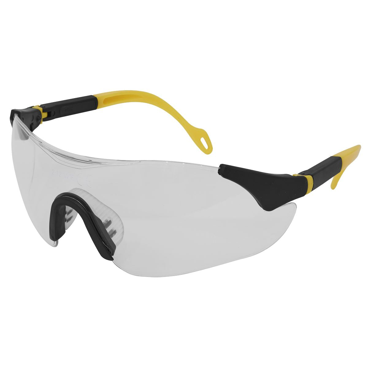 Sealey Sports Style Clear Safety Glasses with Adjustable Arms 9208