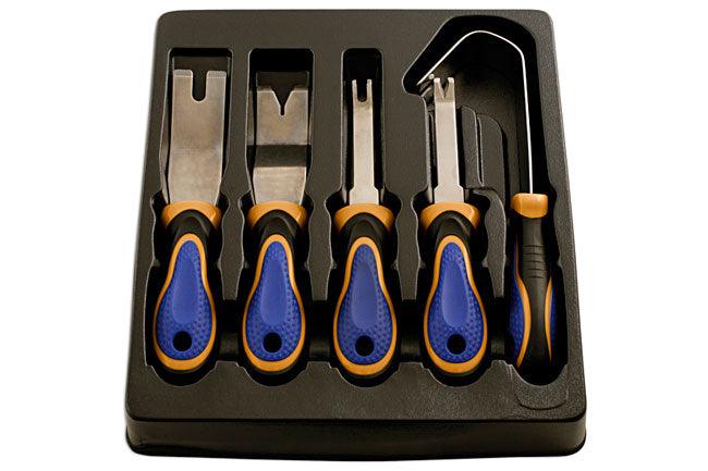 Power-TEC Trim Clip Remover Set 5pc Stainless Steel Soft Grip Handle 92264