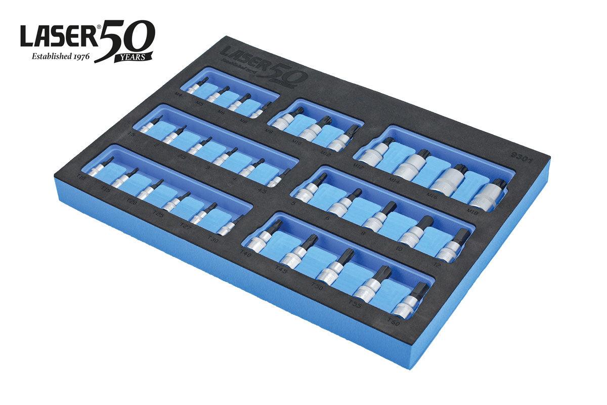 Laser Tools Magnetic Socket Bit Set 33pc - 50th Anniversary 9301