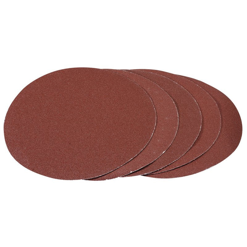 Draper Hook and Loop Aluminium Oxide Sanding Discs 180mm 80 Grit 5 Pack 93422