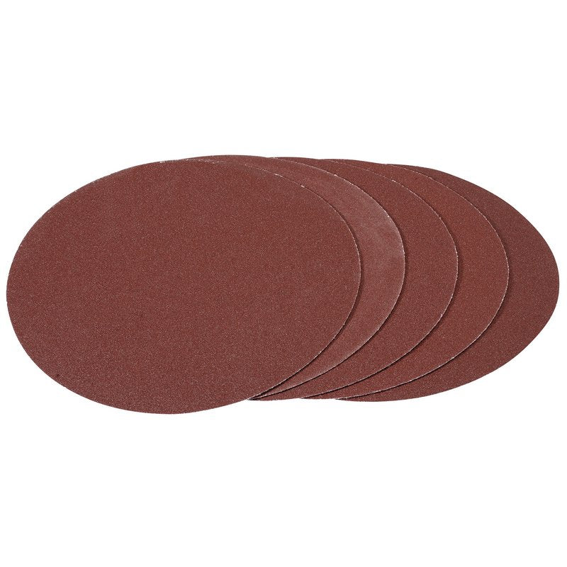 Draper Hook and Loop Aluminium Oxide Sanding Discs 180mm 100 Grit 5 Pack 93426
