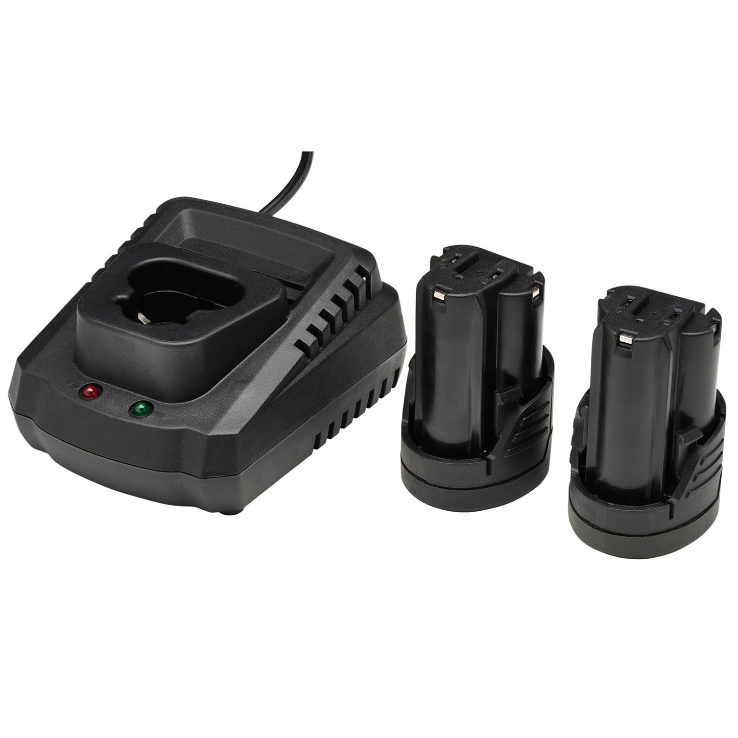 Draper 12V Drill Driver, Ratchet, impact wrench & Driver Kit 2 x Batteries 93446