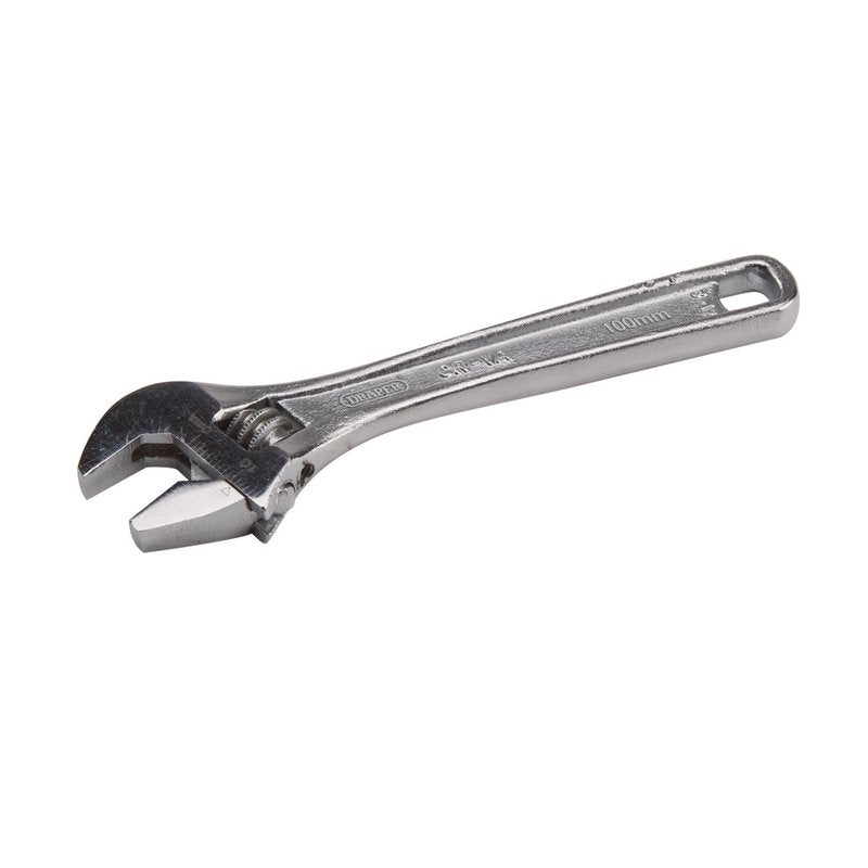 Draper Adjustable Wrench 100mm 16mm Jaw Satin Chrome Finish 94535