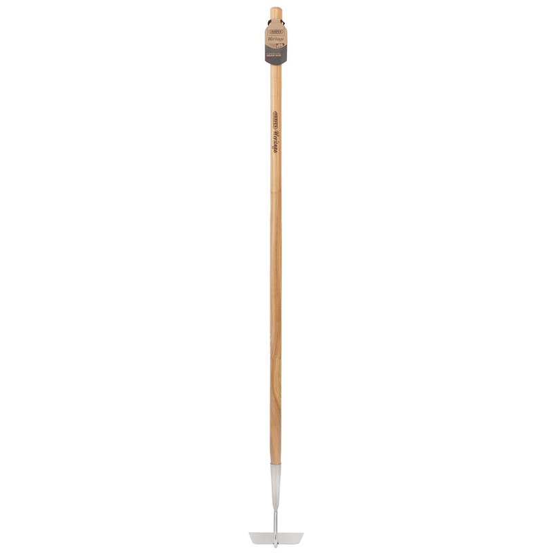 Draper Heritage Stainless Steel Draw Hoe With Ash Handle Hardened Tempered 99018