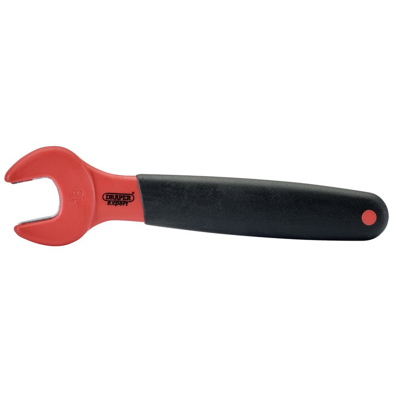 Draper 18mm VDE Fully Insulated Open End Spanner 1500V DC and 1000V AC 99476